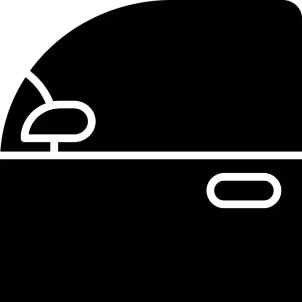 Fekete autó ajtó ikon elszigetelt fehér háttér. Vektorillusztráció — Stock Vector
