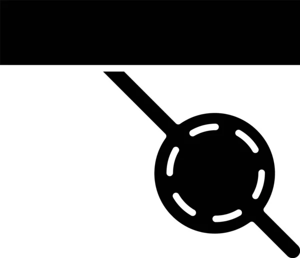 Icono de parche de ojo pirata negro aislado sobre fondo blanco. Accesorio pirata. Ilustración vectorial — Vector de stock