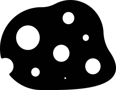 Siyah göktaşı simgesi beyaz arkaplanda izole edildi. Vektör İllüstrasyonu