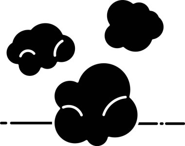 Siyah Toz simgesi beyaz arkaplanda izole edildi. Vektör İllüstrasyonu