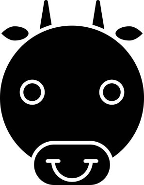 Siyah Öküz burç simgesi beyaz arkaplanda izole edilmiş. Astrolojik yıldız falı koleksiyonu. Vektör İllüstrasyonu