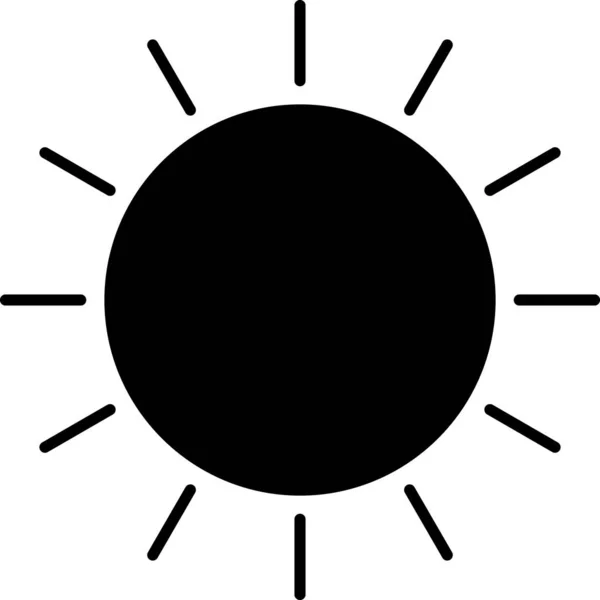 Το εικονίδιο του μαύρου ήλιου απομονώθηκε σε λευκό φόντο. Απεικόνιση διανυσματικών φορέων — Διανυσματικό Αρχείο