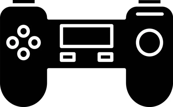 Zwarte gamepad pictogram geïsoleerd op witte achtergrond. Spelbesturing. Vector illustratie — Stockvector