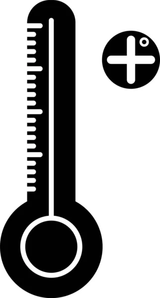Schwarzes digitales medizinisches Thermometer für die medizinische Untersuchung, isoliert auf weißem Hintergrund. Vektorillustration — Stockvektor