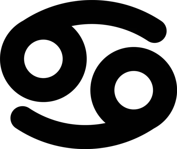 Black Cancer icône signe du zodiaque isolé sur fond blanc. Collection d'horoscope astrologique. Illustration vectorielle — Image vectorielle