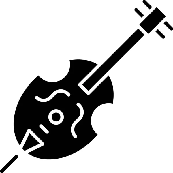 Icône Violon noir isolé sur fond blanc. Instrument de musique. Illustration vectorielle — Image vectorielle
