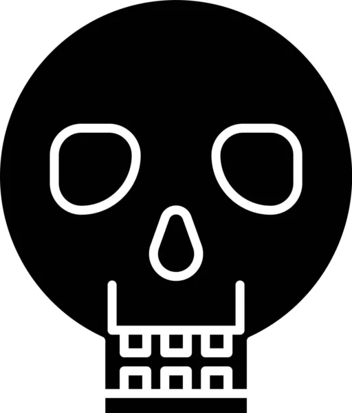 Czarna czaszka ikona na białym tle. Happy Halloween party. Ilustracja wektorowa — Wektor stockowy