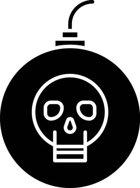 Bomba negra lista para explotar icono aislado sobre fondo blanco. Feliz fiesta de Halloween. Ilustración vectorial — Archivo Imágenes Vectoriales