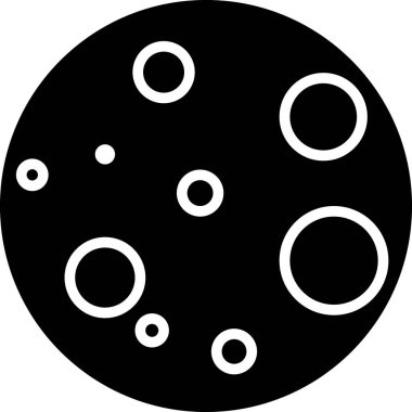 Siyah Ay simgesi beyaz arkaplanda izole edildi. Vektör İllüstrasyonu