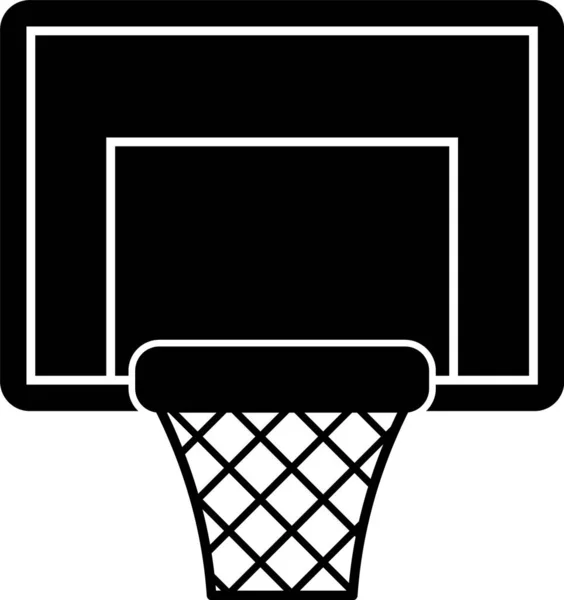 Ícone de backboard de basquete preto isolado no fundo branco. Ilustração vetorial —  Vetores de Stock