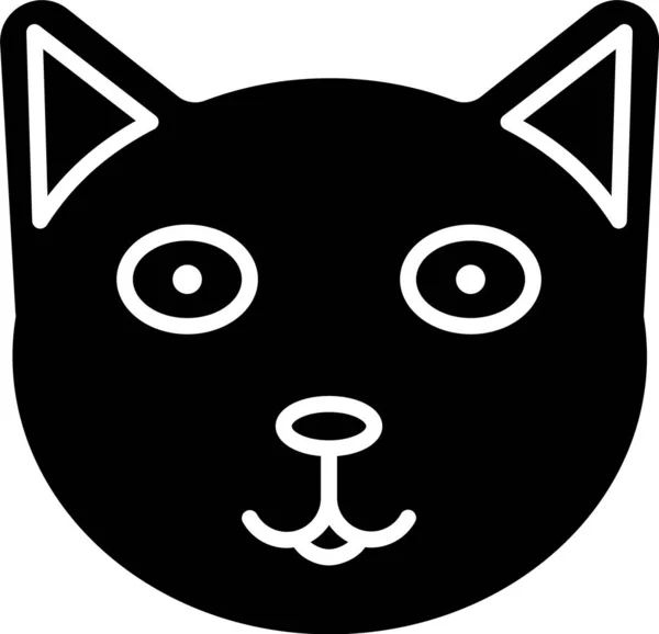 검은 애완 동물 아이콘은 흰 배경에서 분리되었습니다. 벡터 일러스트 — 스톡 벡터