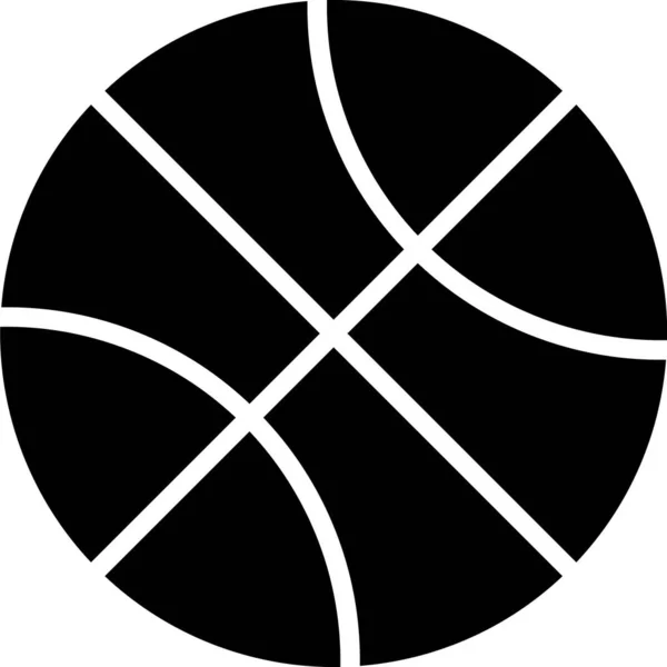 Svart Basket bollen ikon isolerad på vit bakgrund. Sportsymbol. Vektor Illustration — Stock vektor