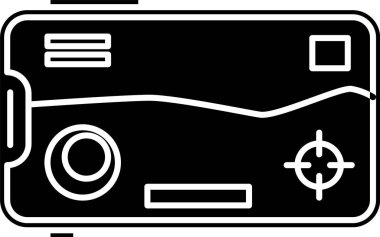 Siyah Akıllı Telefon ve oyun simgesinde oynamak beyaz arkaplanda izole edilmiş. Mobil oyun konsepti. Vektör İllüstrasyonu