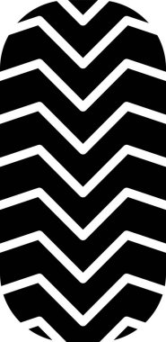 Siyah araba lastik ikonu beyaz arkaplanda izole edilmiş. Vektör İllüstrasyonu