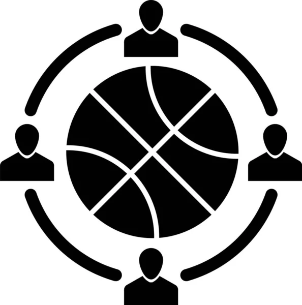 Fekete óra kosárlabda belül ikon elszigetelt fehér háttér. Kosárlabda idő. Sport és edzés. Vektorillusztráció — Stock Vector