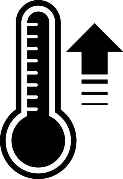 Black Meteorology thermometer measuring heat and cold icon isolated on white background. Thermometer equipment showing hot or cold weather. Vector Illustration — Stock Vector