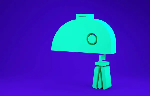 Icône de mélangeur électrique vert isolé sur fond bleu. Mélangeur de cuisine. Concept de minimalisme. Illustration 3D rendu 3D — Photo