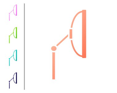 Coral Windscreen silecek simgesi beyaz arkaplanda izole edildi. Renk simgelerini ayarla. Vektör İllüstrasyonu