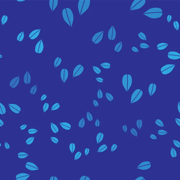 Azul semillas de sésamo icono aislado patrón sin costura sobre fondo azul. Ilustración vectorial — Vector de stock