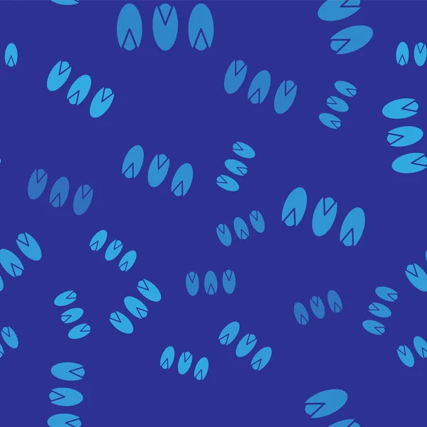 Azul Pistacho nueces icono aislado patrón sin costuras sobre fondo azul. Ilustración vectorial — Vector de stock