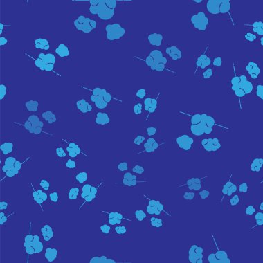Mavi toz ikonu, mavi arka planda izole edilmiş, pürüzsüz desen. Vektör İllüstrasyonu