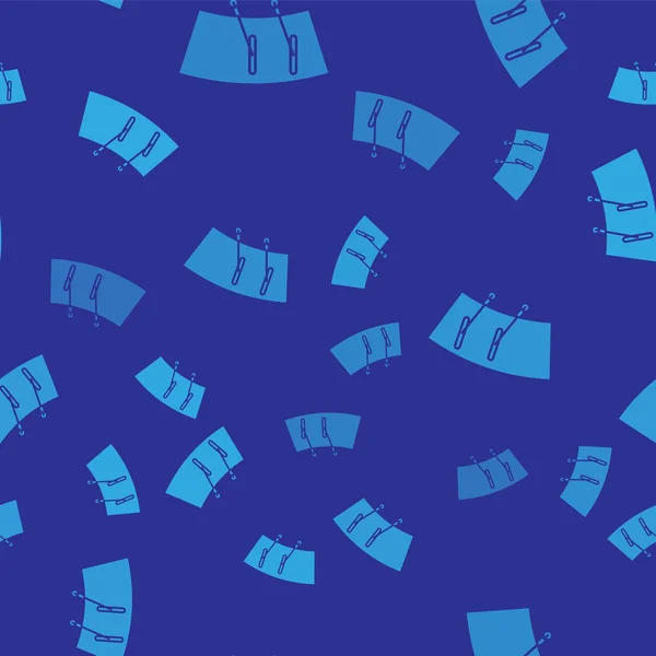 Icono del limpiaparabrisas azul patrón inconsútil aislado sobre fondo azul. Ilustración vectorial — Vector de stock