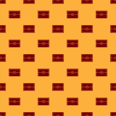 Oyun simgesi için Kırmızı Göğüs kahverengi arkaplanda izole edilmiş pürüzsüz desen. Vektör İllüstrasyonu