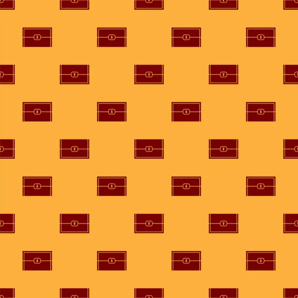 Oyun simgesi için Kırmızı Göğüs kahverengi arkaplanda izole edilmiş pürüzsüz desen. Vektör İllüstrasyonu — Stok Vektör
