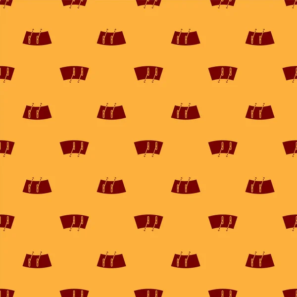 Icona tergicristallo rosso isolato modello senza soluzione di continuità su sfondo marrone. Illustrazione vettoriale — Vettoriale Stock