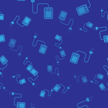 Mavi Sensör simgesi mavi arkaplanda izole edilmiş kusursuz desen. Vektör İllüstrasyonu