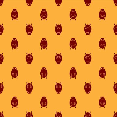 Kırmızı At burç simgesi kahverengi arka planda izole edilmiş. Astrolojik yıldız falı koleksiyonu. Vektör İllüstrasyonu