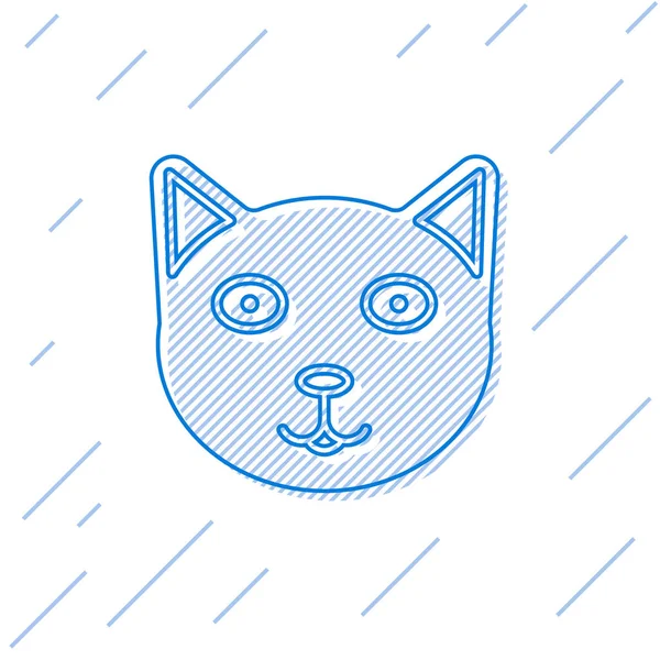 Linea blu icona Pet isolato su sfondo bianco. Illustrazione vettoriale — Vettoriale Stock