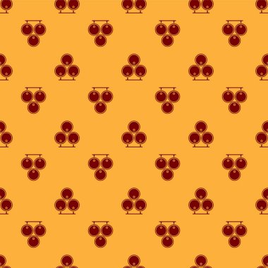 Kırmızı tahta fıçı ikonu kahverengi arka planda iz bırakmış. Alkol fıçısı, içki kabı, bira için tahta fıçı, viski, şarap. Vektör İllüstrasyonu