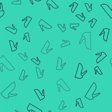 Siyah çizgili el freni ikonu yeşil arka planda pürüzsüz desen buldu. Park freni kolu. Vektör İllüstrasyonu