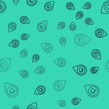 Siyah çizgili alkol veya bira barı konumu simgesi yeşil arka planda izole edilmiş pürüzsüz desen. İçki, bar, kulüp ve barın sembolü. Vektör İllüstrasyonu