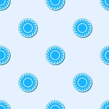 Mavi çizgili araba ikonu gri arka planda pürüzsüz bir iz buldu. Vektör İllüstrasyonu