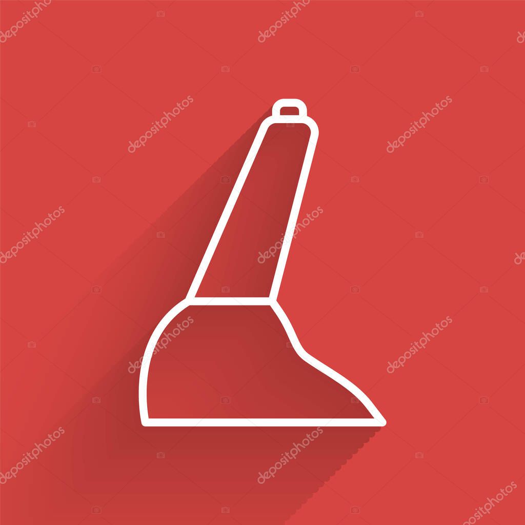 White Line Car Handbrake Icon Isolated With Long Shadow Parking Brake Lever Vector Illustration Premium Vector In Adobe Illustrator Ai Ai Format Encapsulated Postscript Eps Eps Format