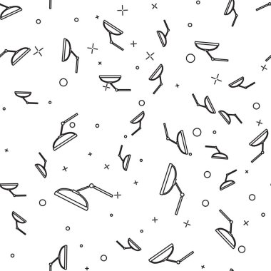 Siyah çizgi Windscreen sileceği simgesi beyaz arkaplanda izole edilmiş pürüzsüz desen. Vektör İllüstrasyonu