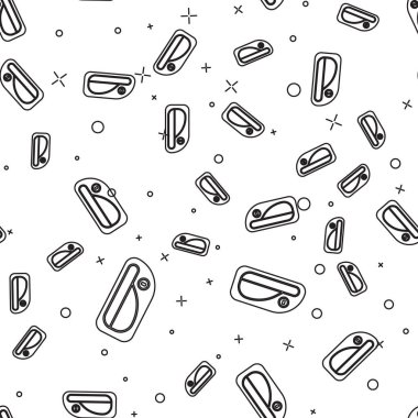 Siyah çizgili araba kapısı ikonu beyaz arka planda izole edilmiş. Vektör İllüstrasyonu