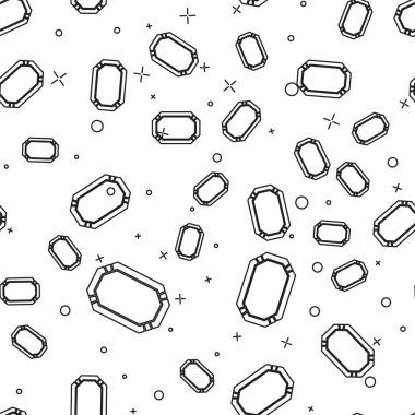 Siyah çizgi poker masası simgesi beyaz arkaplanda izole edilmiş kusursuz desen. Vektör İllüstrasyonu