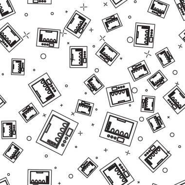 Yumurta ikonu için siyah çizgi inkübatörü beyaz arka planda izole edilmiş pürüzsüz desen. Vektör İllüstrasyonu