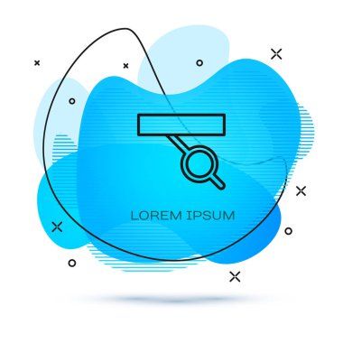 Beyaz arkaplanda Korsan göz bandı simgesi izole edildi. Korsan aksesuarı. Sıvı şekilli soyut pankart. Vektör İllüstrasyonu
