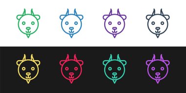 Aries burç simgesini siyah beyaz arkaplanda izole et. Astrolojik yıldız falı koleksiyonu. Vektör İllüstrasyonu