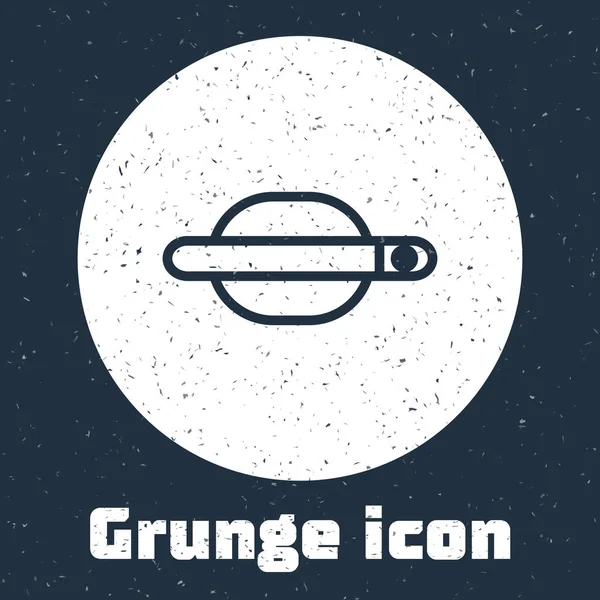 Grunge Line Auto Türgriff Symbol isoliert auf grauem Hintergrund. Monochrome Vintage-Zeichnung. Vektorillustration — Stockvektor