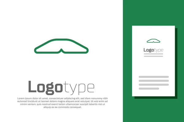 Grüne Linie hausgemachte Kuchen Symbol isoliert auf weißem Hintergrund. Logo Design Template-Element. Vektorillustration — Stockvektor