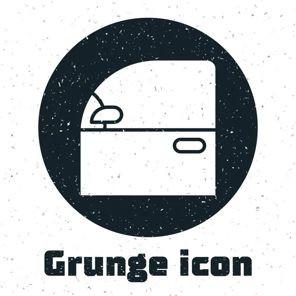 Grunge Car door icon isolated on white background. Vector Illustration — Stock Vector