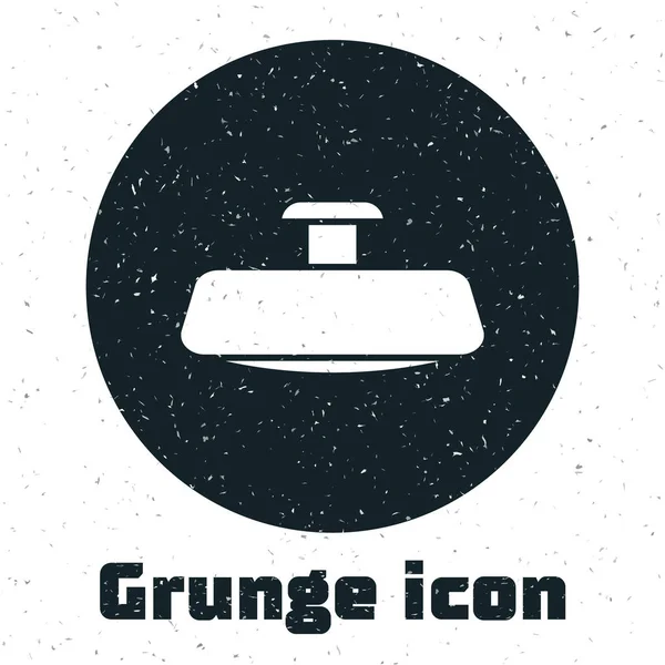 Grunge Car ayna ikonu beyaz arka planda izole edildi. Vektör İllüstrasyonu — Stok Vektör