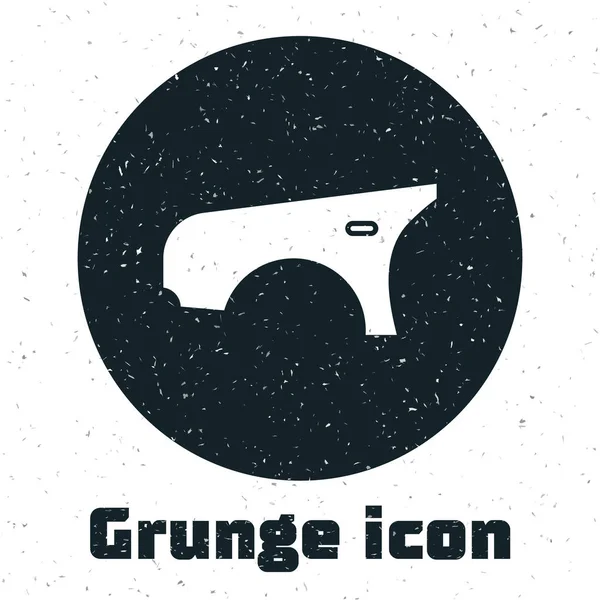 Grunge Auto Kotflügel Ikone isoliert auf weißem Hintergrund. Vektorillustration — Stockvektor