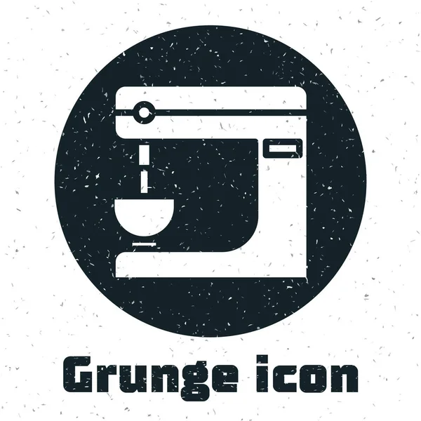 Icône de mélangeur électrique Grunge isolé sur fond blanc. Mélangeur de cuisine. Illustration vectorielle — Image vectorielle