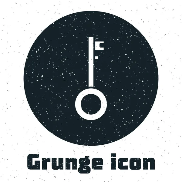 Grunge Pirate key icon isolated on white background. Vector Illustration — Stock Vector